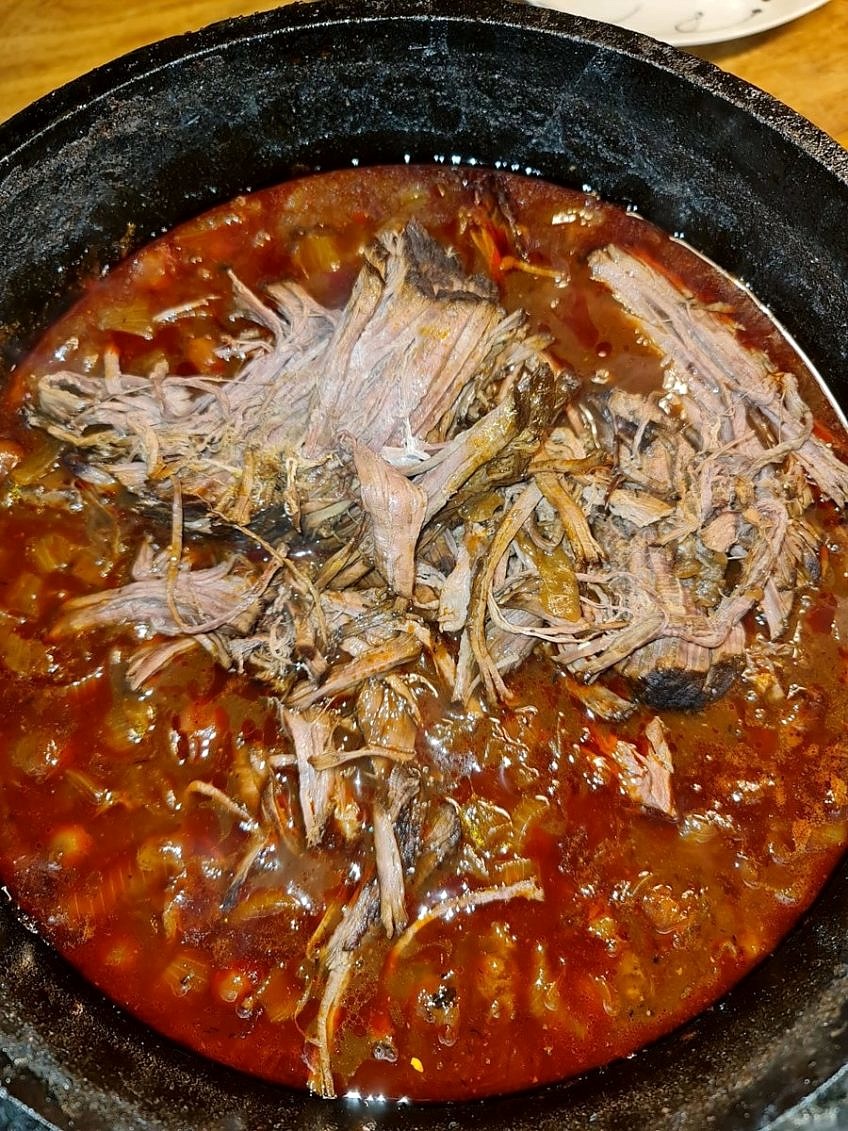 pulled beef: Colafleisch aus dem Dutch Oven